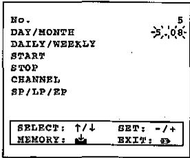 SHARP VC-H92 - TIMER RECORDING (OSP: ON SCREEN PROGRAMME) - 3