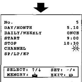 SHARP VC-H92 - TIMER RECORDING (OSP: ON SCREEN PROGRAMME) - 15