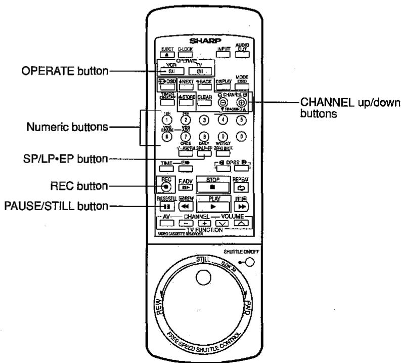 SHARP VC-H92 - To Watch Another TV Programme While Recording - 2