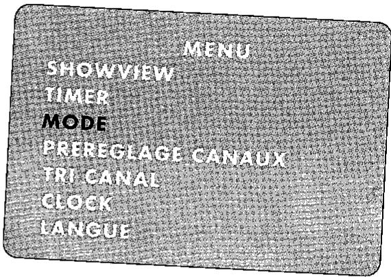 SHARP VC-M25GM - SELECTION DU MODE DE FONCTIONNEMENT - 1