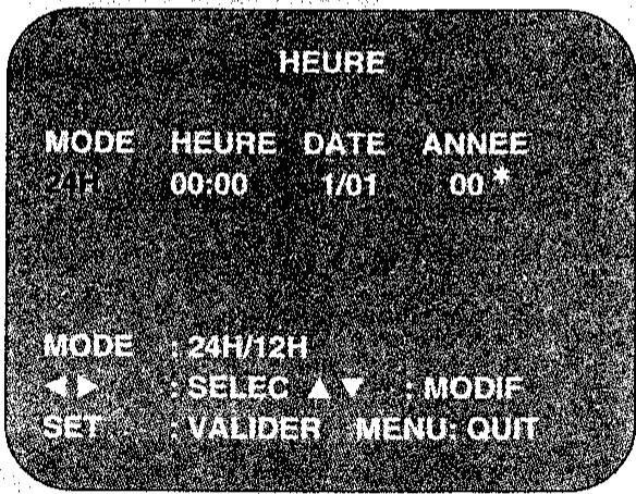 SHARP VC-M311GM - RÉGLAGE MANUEL DE L'HORLOGE - 1