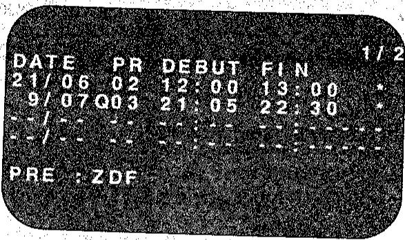 SHARP VC-M311GM - Programmation d'un enregistrement - 2