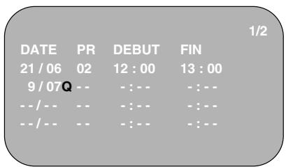 SHARP VC-M361GM - Programmation d'un enregistrement - 2