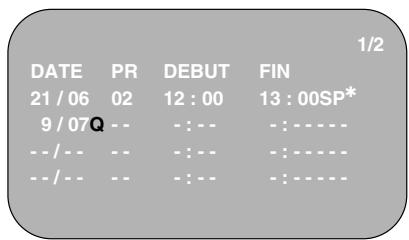 SHARP VC-M36SVM/M361SVM/MH76SVM/MH761SVM - Programmation d'un enregistrement - 2