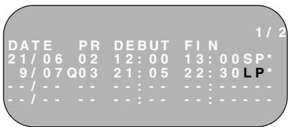 SHARP VC-M36SVM/M361SVM/MH76SVM/MH761SVM - Programmation d'un enregistrement - 2