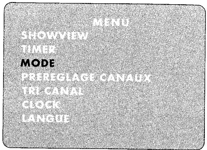 SHARP VC-MH64GM - Selection du mode de fonctionnement - 1