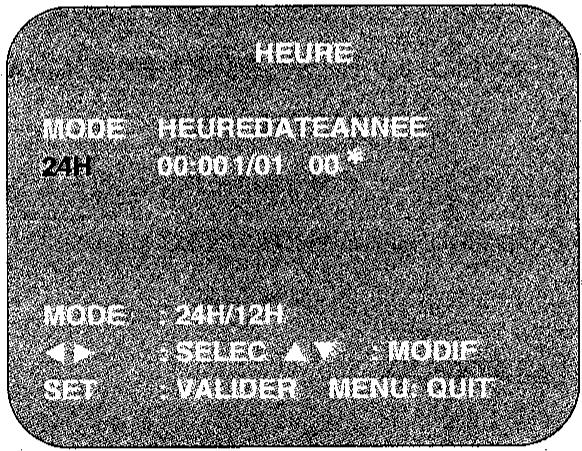 SHARP VC-MH71GM/M31GM/M51GM - RéGLAGE MANUEL DE L'HORLOGE - 1
