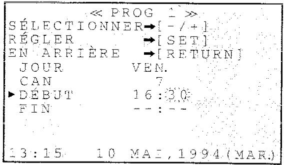 SHARP VT-3700S - Enregistrement par programmeur (suite) - 1