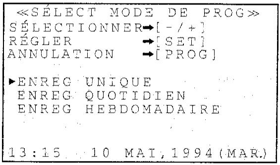 SHARP VT-3700S - Réglage du programmeur - 1