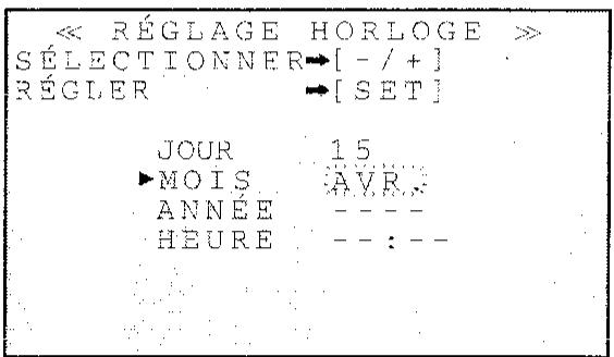 SHARP VT-3700S - Réglage de l'horloge - 3