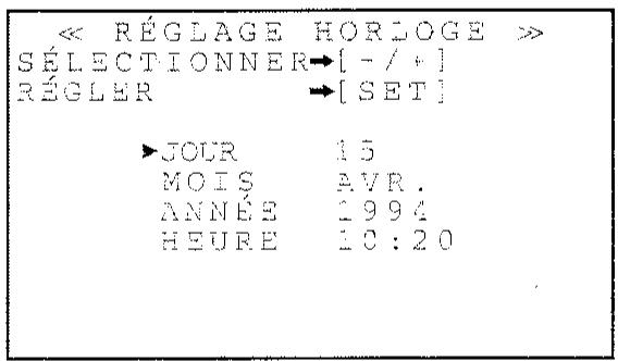 SHARP VT-3700S - Réglage de l'horloge - 1