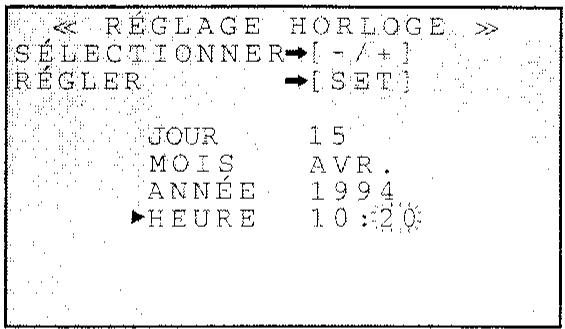 SHARP VT-3700S - Réglage de l'horologie (suite) - 2