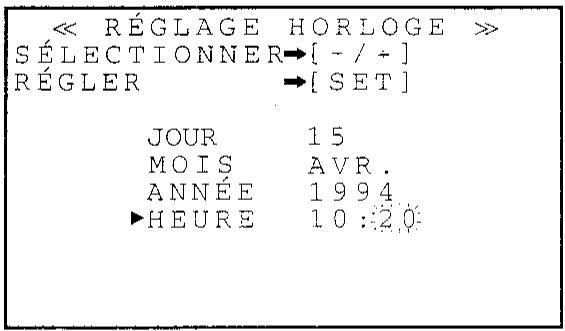SHARP VT-5400S - Réglage de l'horologie (Suite) - 2
