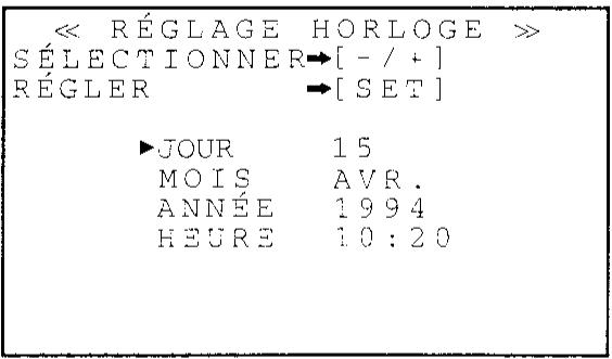 SHARP VT-5400S - Réglage de l'horloge - 1