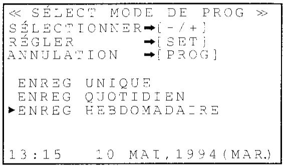 SHARP VT-5400S - PROGRAMMATION DE LA MINUTERIE SANS SHOWVIEW - 3