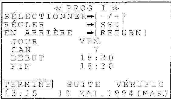 SHARP VT-5400S - Enregistrement par programmeur (Suite) - 5