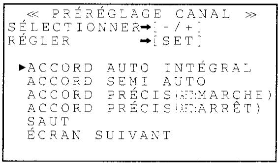 SHARP VT-5400S - PRESELECTION DES CANAUX - 2