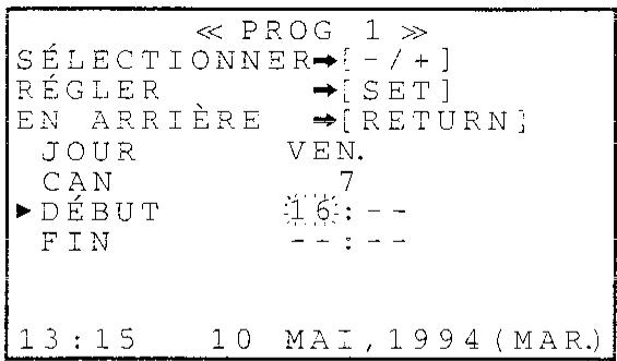 SHARP VT-5400S - Enregistrement par programmeur (Suite) - 1