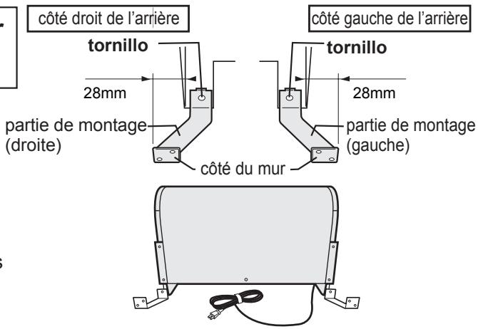 SHARP A40E - Dans le cas d'une fixation au mur avec les tasseaux de montage. - 1