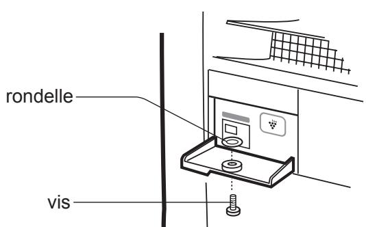 SHARP A40E - FIXEZ le couvercle de fonctionnement avec la VIS - 1