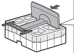 SHARP AN-52ST1 - Montaje del soporte de mesa con el material de embalaje - 5
