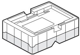 SHARP AN-52ST1 - Montage des Tischständers mit Hilfe des Verpackungsmaterials - 1