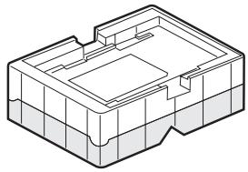 SHARP AN-65ST1 - Montaje del soporte de mesa con el material de embalaje - 1