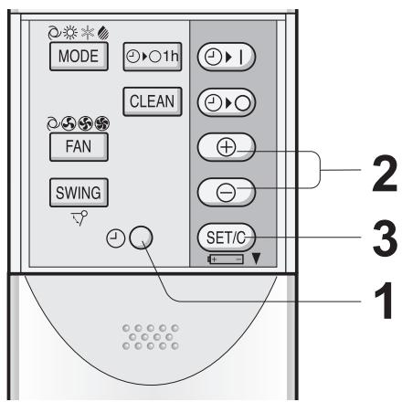 SHARP AY-XP12GHR - AJUSTAR LA HORA - 1
