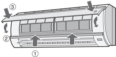 SHARP AY-XP9GHR - Nettoyage des filtres - 3