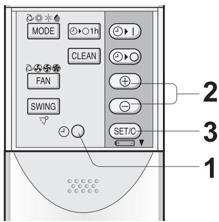 SHARP AY-XP9GHR - SET CURRENT CLOCK TIME - 1