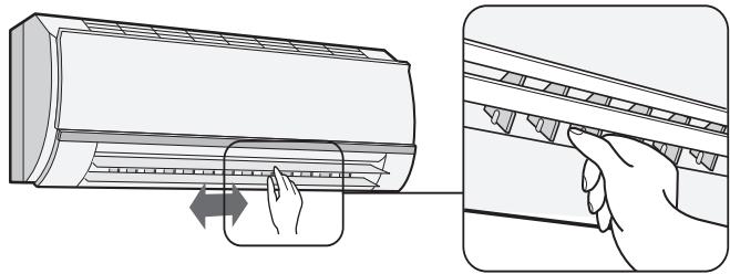 SHARP AY-XP9GHR - DIRECCION DE LA CORRIENTE DE AIRE HORIZONTAL - 1