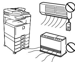 SHARP MX-1810U - Extrem heibe, kalte, feuchte oder trockene Orte (in der Nähne von Heizkörpern, Befeuchtern, Klimaanlagen etc.) - 1