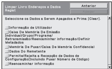 SHARP MX-FR12U - ■ Limpar Livro Endereços e Dados Registados - 1