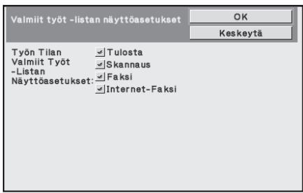SHARP MX-FR12U - Valmiit työt -listan näyttöasetukset - 1