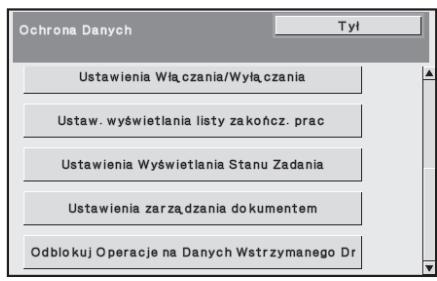 SHARP MX-FR12U - Ustawienia zabezpieczeń systemu - 2