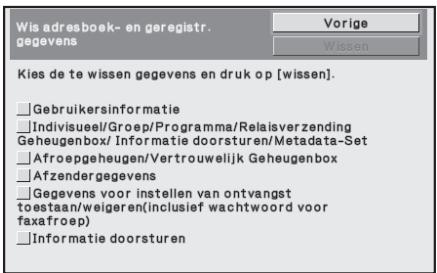 SHARP MX-FR12U - ■ Wis adresboek- en geregistr. gegevens - 1
