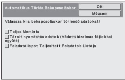 SHARP MX-FR12U - ■ Automatikus Törlés Bekapcsoláskor - 1