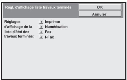 SHARP MX-FR12U - Régl. d'affichage liste travaux terminés - 1