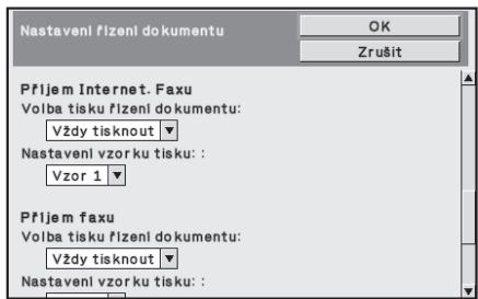SHARP MX-FR12U - ■ Nastavení související s režimy Příjem Internet. Faxu/Příjem faxu/Tisk seznamu - 1