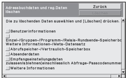 SHARP MX-FR12U - ■ Adressbuchdaten und reg.Daten löschen - 1
