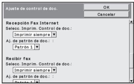 SHARP MX-FR12U - ■ Opciones relativas a los modos Recepción Fax Internet/Recibir fax/Imprimir lista - 1