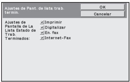 SHARP MX-FR12U - Ajustes de Pant. de lista trab. termin. - 1