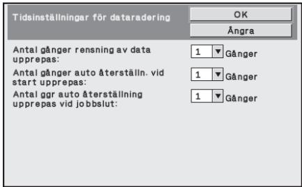 SHARP MX-FR12U - ■ Tidsinställningar för dataradering - 1