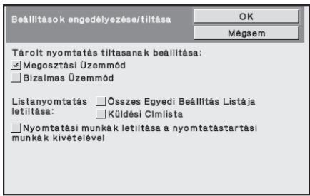 SHARP MX-FR12U - ■ Tárolt nyomtatás tiltasanak beállítása - 1