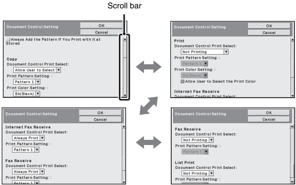 SHARP MX-FR12U - Document control setting screen - 1