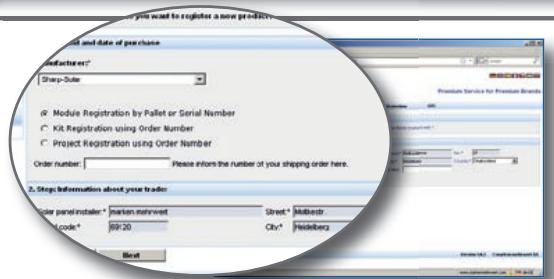 SHARP NA-F110 - Commissioning date and registration procedure - 1