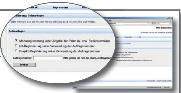 SHARP NA-F115 - Account anlagen/Registrarverfahren auswahlen - 1
