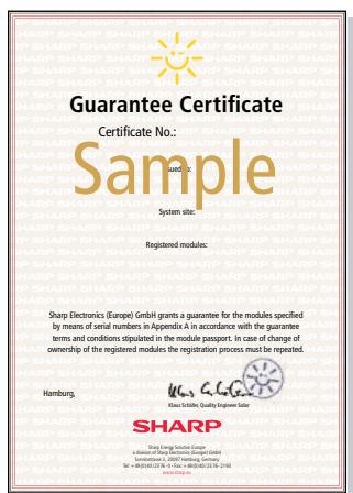 SHARP NA-F115 - Enter the original Sharp delivery advice note and order numbers - 2