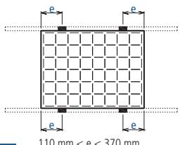 e e e 110 mm < e < 370 mm