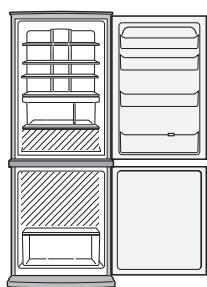 SHARP SJ-RP360T - Durch Entfernen der folgenden Zubehörteile wie in unterstehender Abbildung gezeigt, können mehr Nahrungsmittel gelagert werden. - 1